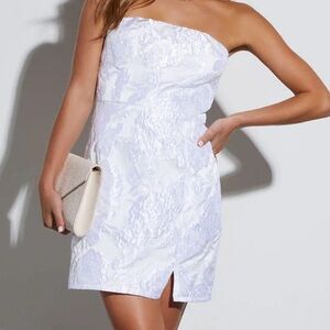 Strapless mini dress